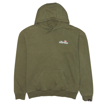 Ellesse Boys Green Pullover Hoodie 13-14 Years Cotton Blend Logo Sweatshirt