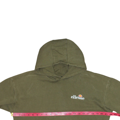 Ellesse Boys Green Pullover Hoodie 13-14 Years Cotton Blend Logo Sweatshirt