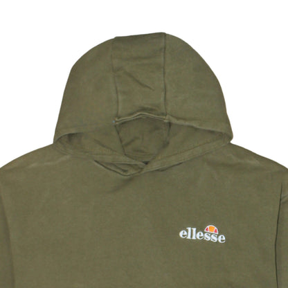 Ellesse Boys Green Pullover Hoodie 13-14 Years Cotton Blend Logo Sweatshirt