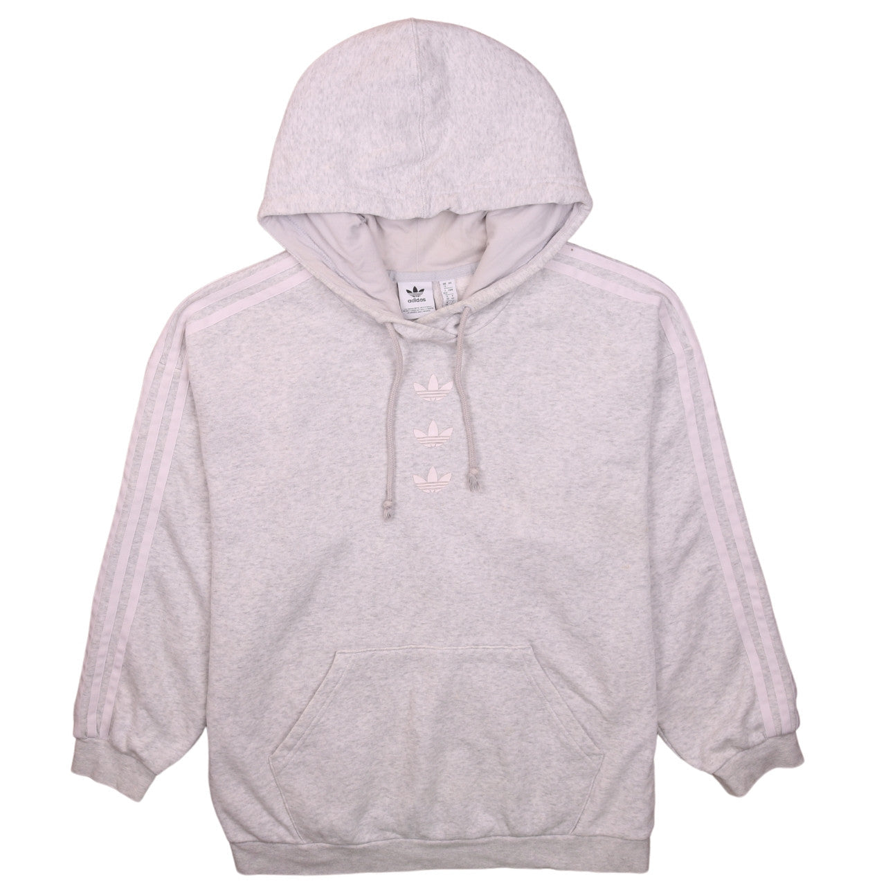 Womens UK Size 12 adidas Grey Pullover Hoodie