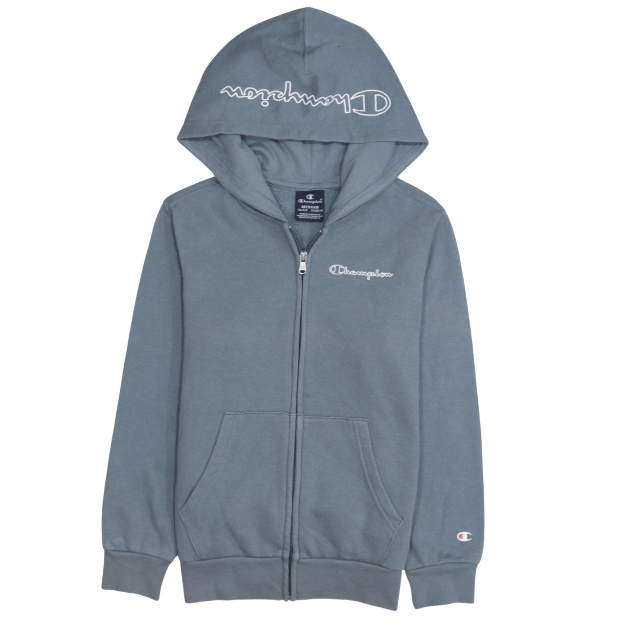 Boys UK Size 9-10 Years Champion Blue Full Zip Hoodie