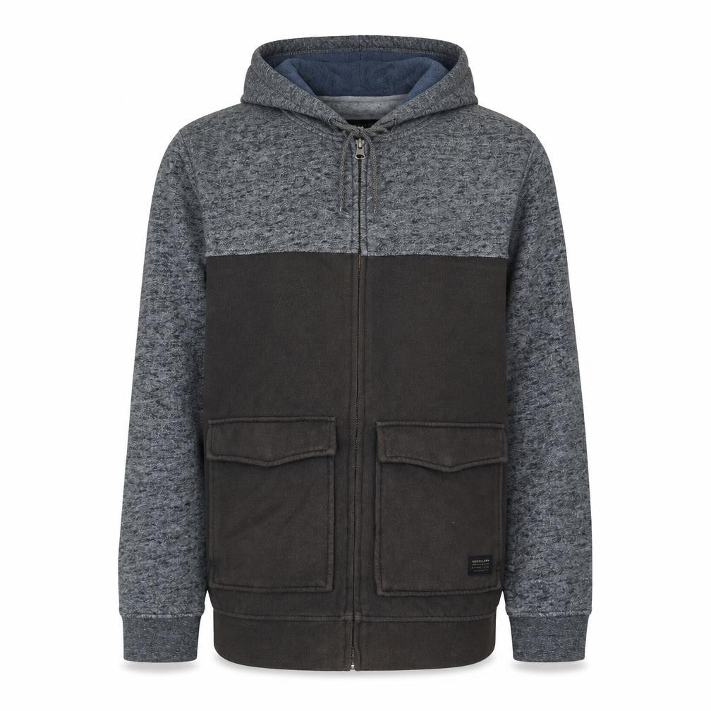 Mens UK Size S Quiksilver Grey Full Zip Hoodie