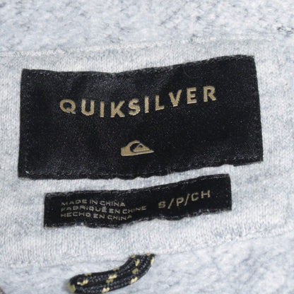 Mens UK Size S Quiksilver Grey Full Zip Hoodie