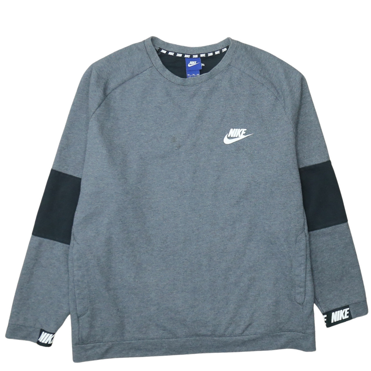 Mens UK Size 2XL Nike Grey Pullover Sweatshirt