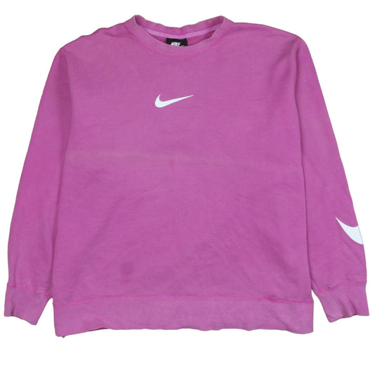 Womens UK Size L Nike Pink Pullover Sweatshirt