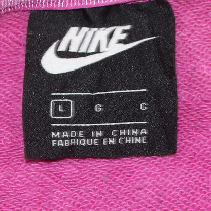 Womens UK Size L Nike Pink Pullover Sweatshirt