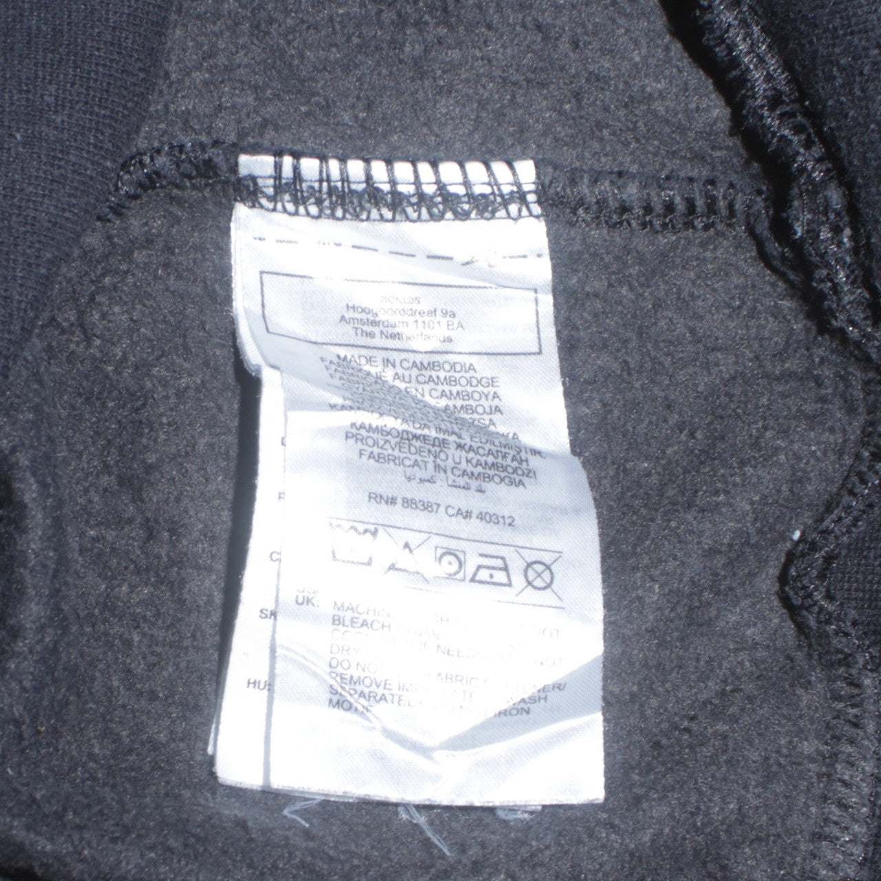 Mens UK Size S adidas Black Pullover Hoodie