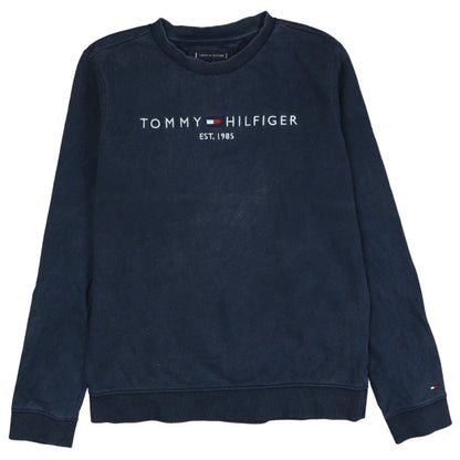Tommy Hilfiger Boys Blue 164 Pullover Sweatshirt Embroidered Logo
