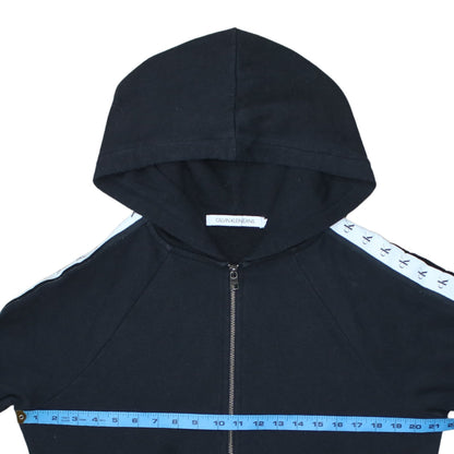 Mens UK Size S Calvin Klein Jeans Black Full Zip Hoodie