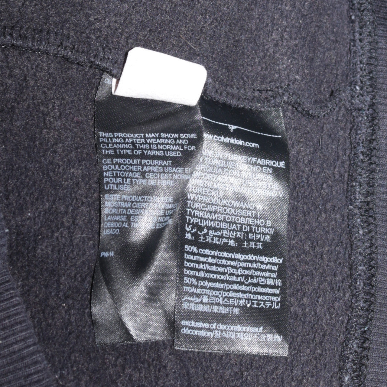 Mens UK Size S Calvin Klein Jeans Black Full Zip Hoodie
