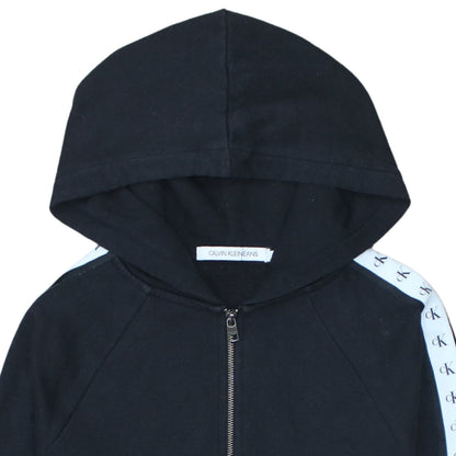Mens UK Size S Calvin Klein Jeans Black Full Zip Hoodie