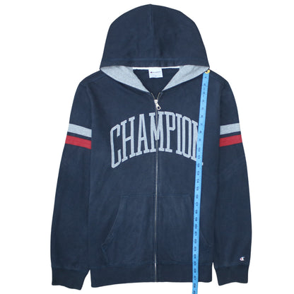Mens UK Size XL Champion Blue Full Zip Hoodie