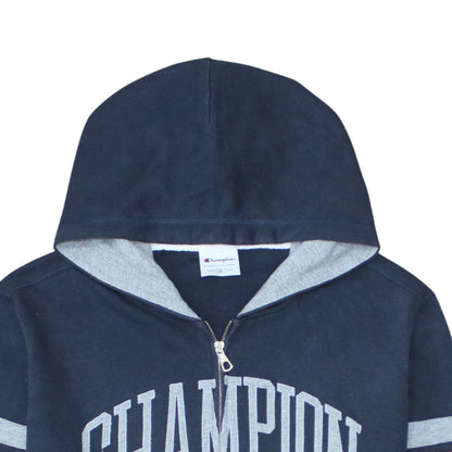 Mens UK Size XL Champion Blue Full Zip Hoodie