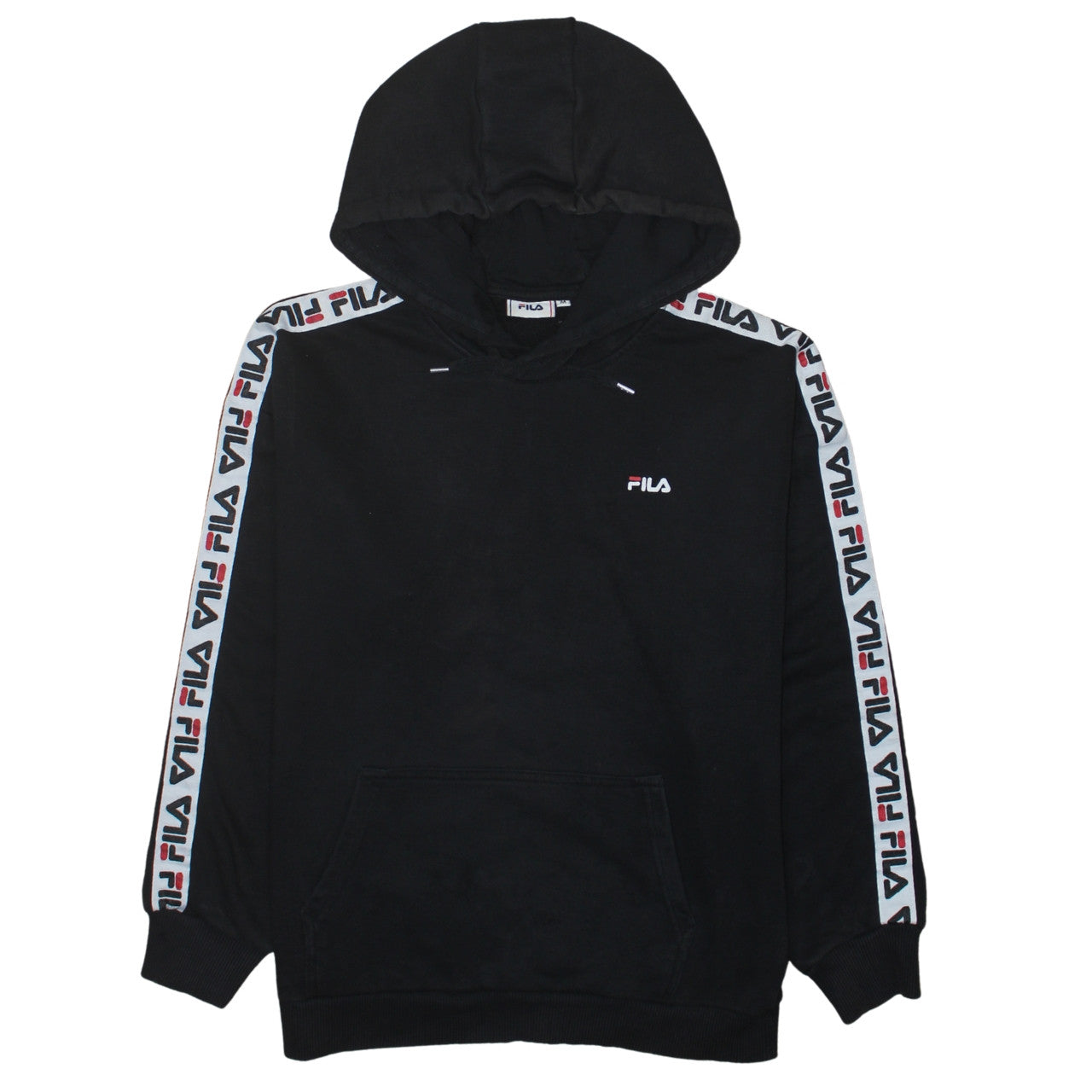 Mens UK Size S FILA Black Pullover Hoodie