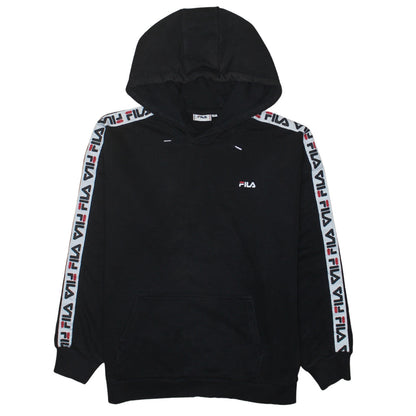 Mens UK Size S FILA Black Pullover Hoodie