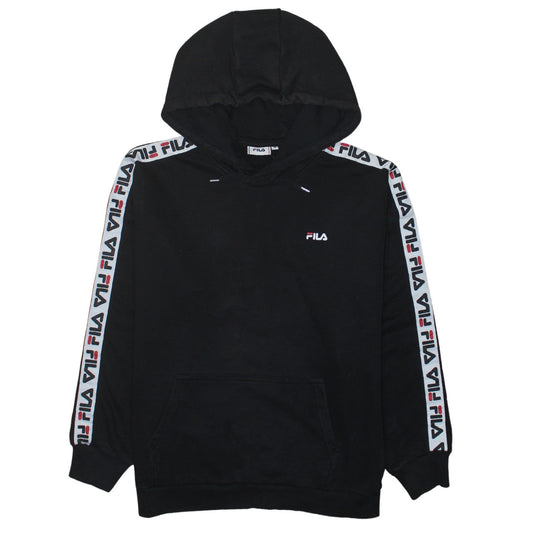 Mens UK Size S FILA Black Pullover Hoodie
