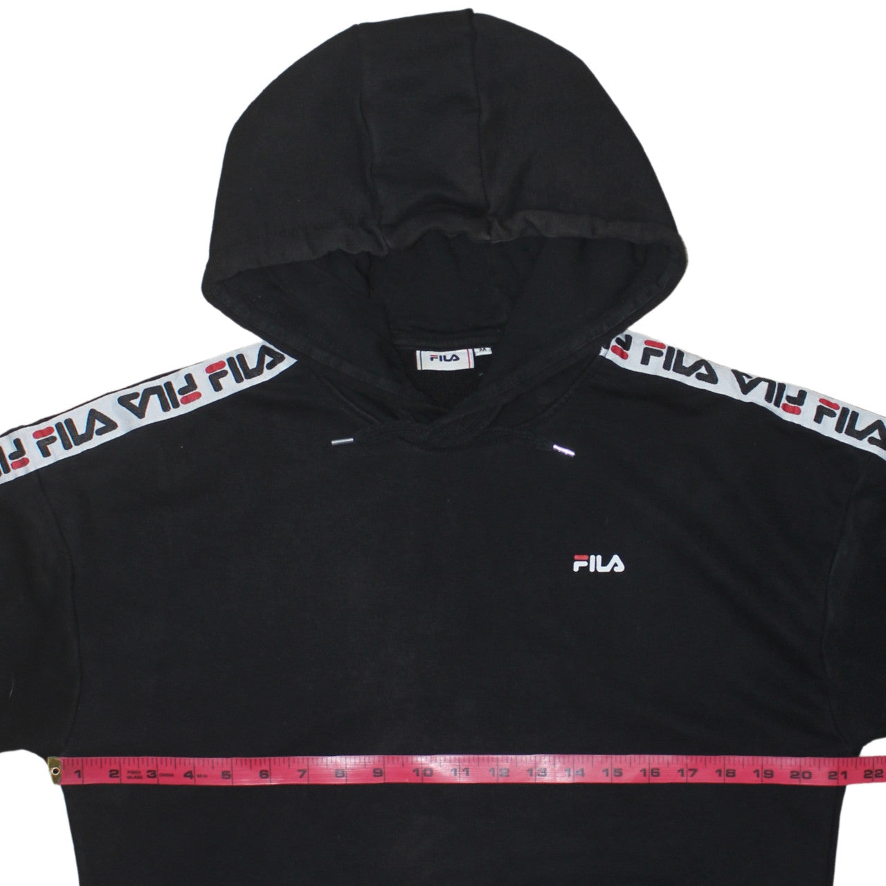 Mens UK Size S FILA Black Pullover Hoodie