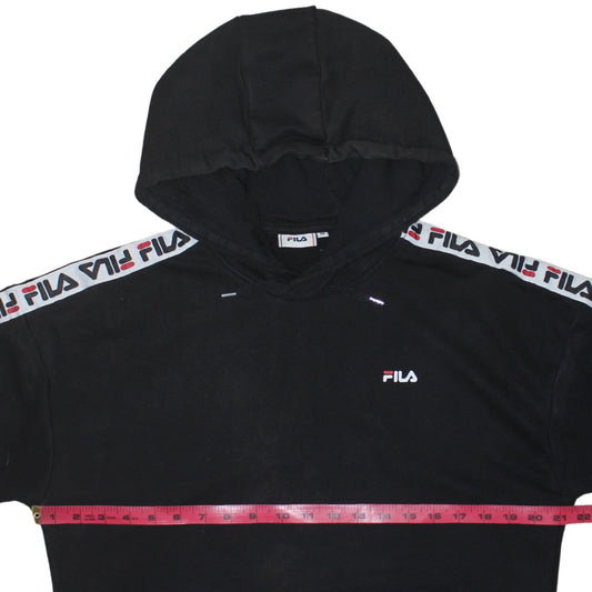 Mens UK Size S FILA Black Pullover Hoodie