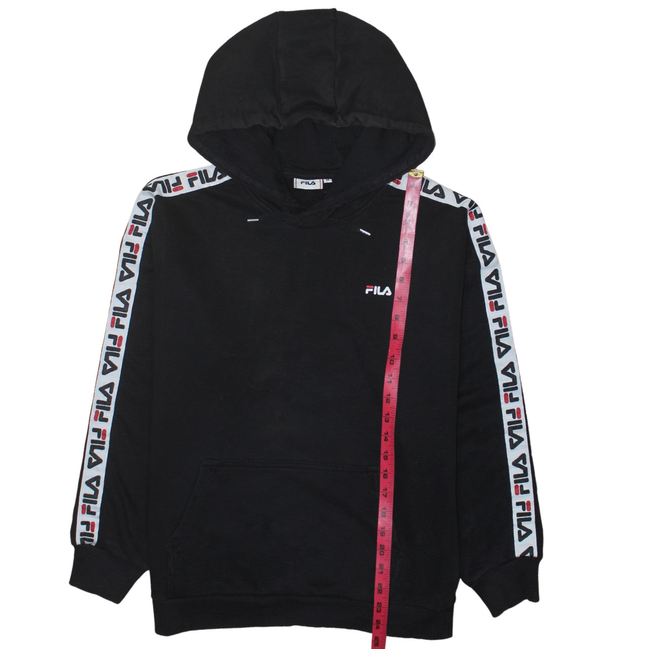 Mens UK Size S FILA Black Pullover Hoodie