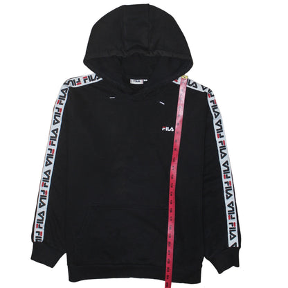 Mens UK Size S FILA Black Pullover Hoodie