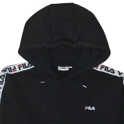 Mens UK Size S FILA Black Pullover Hoodie