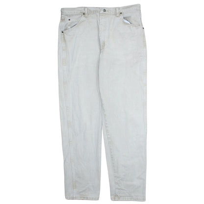 Wrangler Men's Beige 38x34 Straight Fit Cotton Denim Jeans