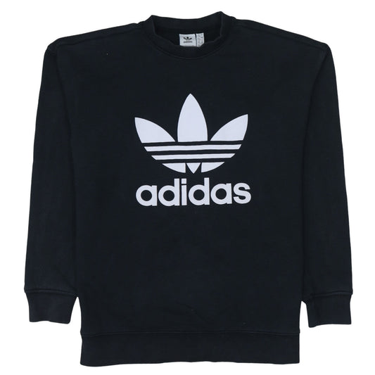 Womens UK Size 12 adidas Black Pullover Sweatshirt