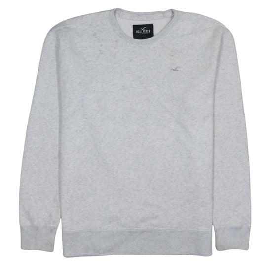 Mens UK Size L Hollister Grey Pullover Sweatshirt