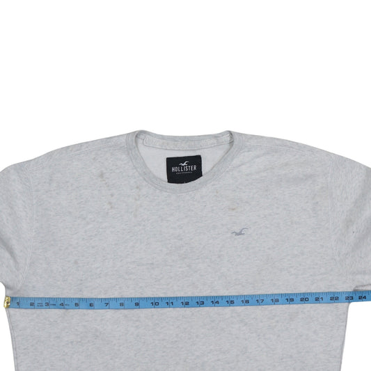 Mens UK Size L Hollister Grey Pullover Sweatshirt