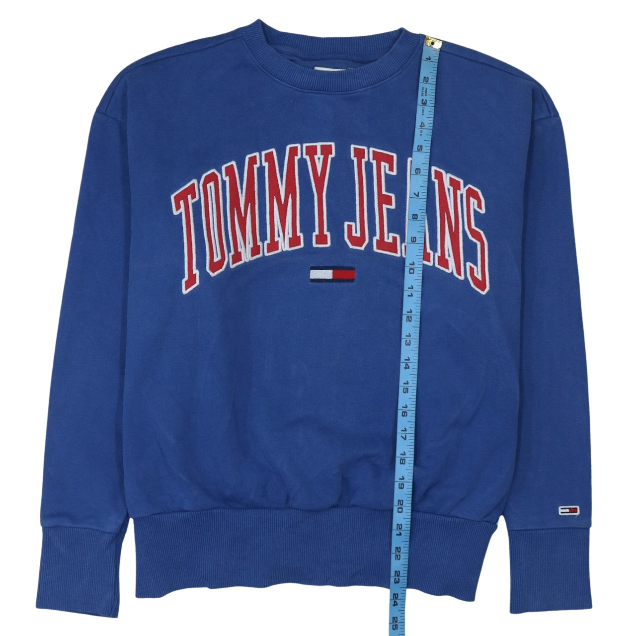 Mens UK Size M Tommy Jeans Blue Pullover Sweatshirt
