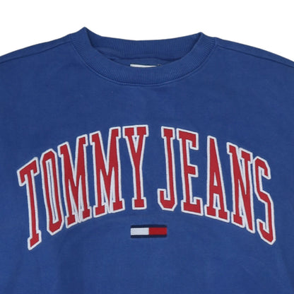 Mens UK Size M Tommy Jeans Blue Pullover Sweatshirt