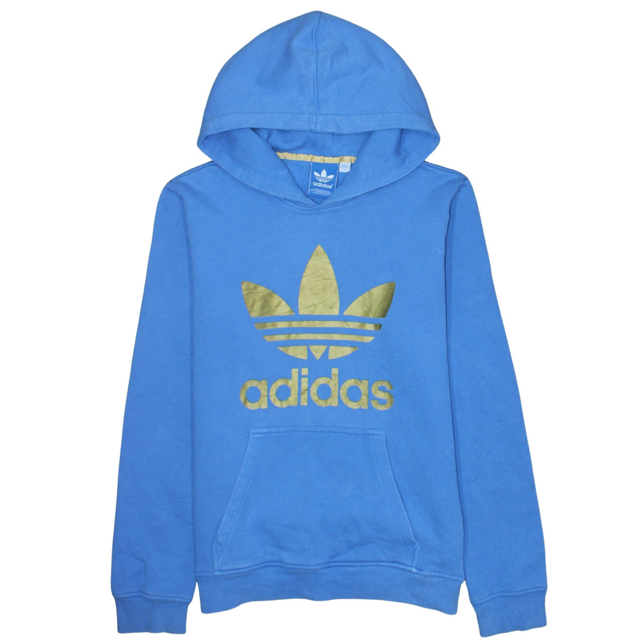 Mens UK Size S adidas Blue Pullover Hoodie
