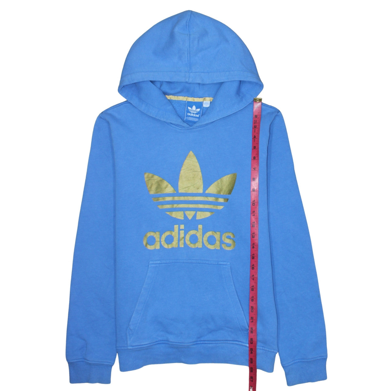 Mens UK Size S adidas Blue Pullover Hoodie