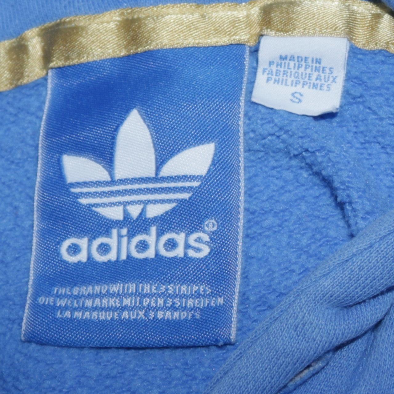 Mens UK Size S adidas Blue Pullover Hoodie