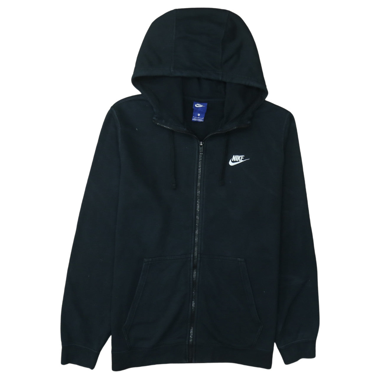 Mens UK Size L Nike Black Full Zip Hoodie