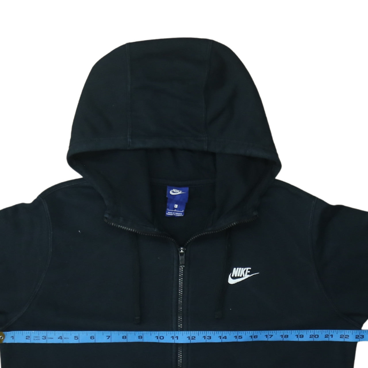 Mens UK Size L Nike Black Full Zip Hoodie