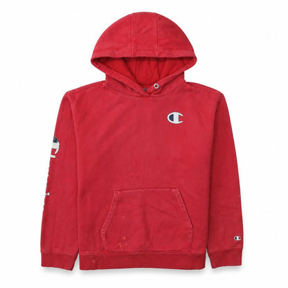 Mens UK Size M Champion Red Pullover Hoodie