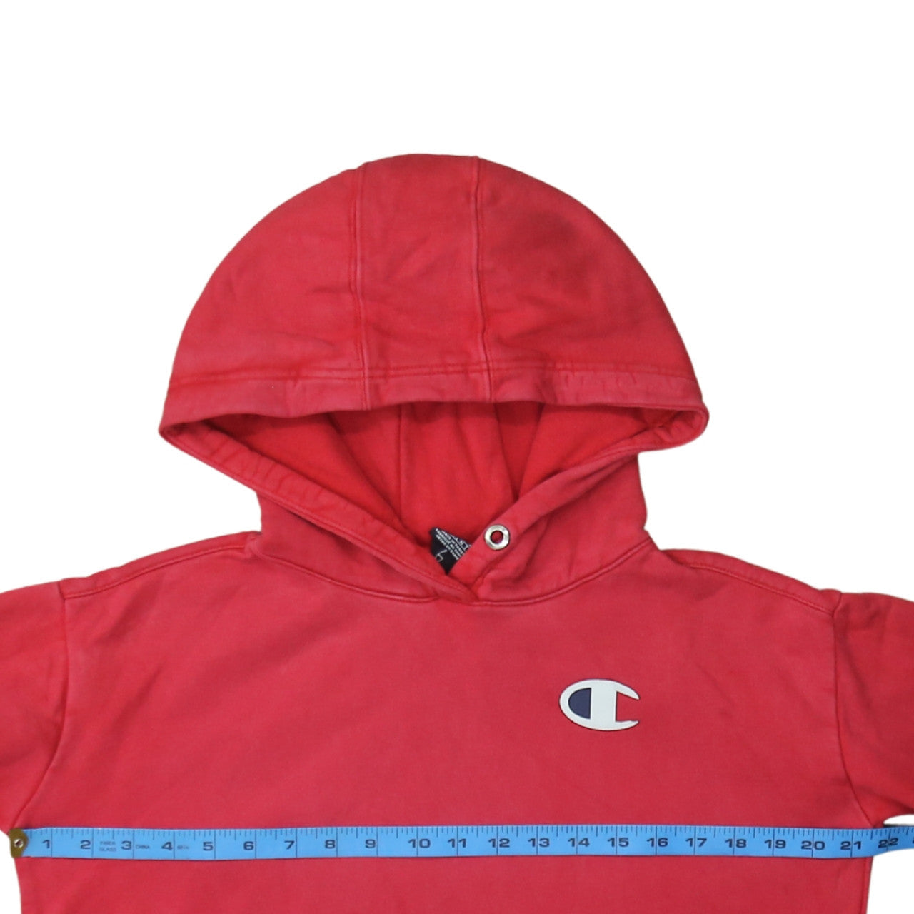 Mens UK Size M Champion Red Pullover Hoodie