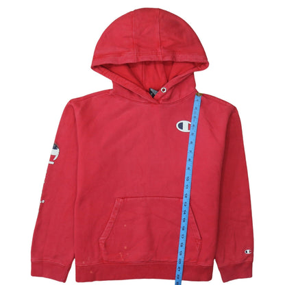 Mens UK Size M Champion Red Pullover Hoodie