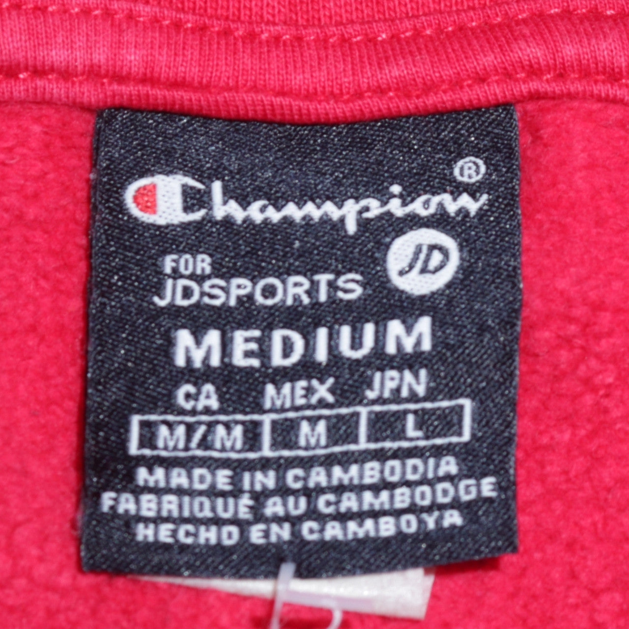 Mens UK Size M Champion Red Pullover Hoodie