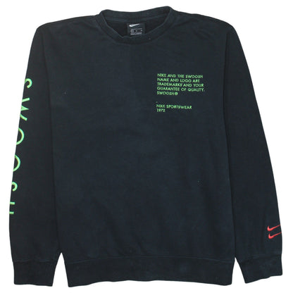 Mens UK Size M Nike Black Pullover Sweatshirt