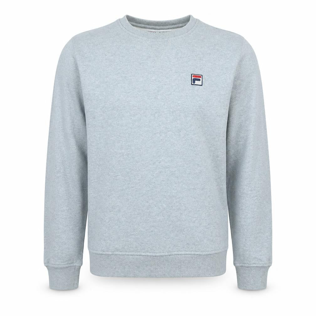 Fila Men’s Grey Crew Neck Pullover Sweatshirt Small Regular Fit