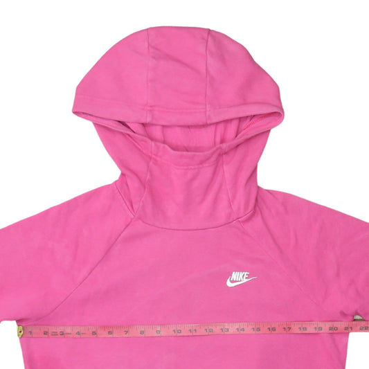 Womens UK Size M Nike Pink Pullover Hoodie