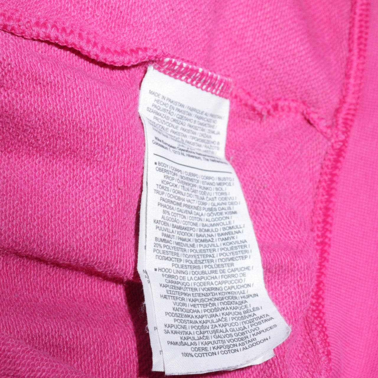 Womens UK Size M Nike Pink Pullover Hoodie