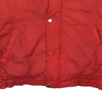 Competitor Men’s Red Chicago Bulls Hooded Puffer Jacket XL Vintage NBA