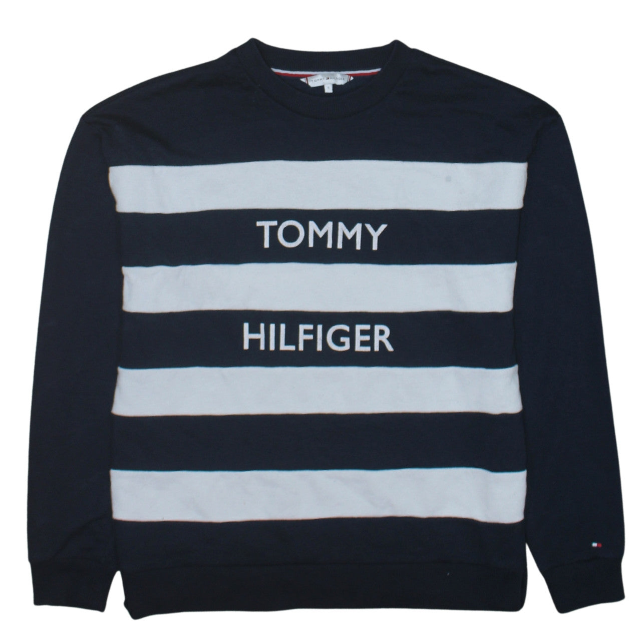 Mens UK Size L Tommy Hilfiger Blue Pullover Sweatshirt