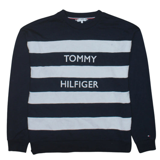 Mens UK Size L Tommy Hilfiger Blue Pullover Sweatshirt
