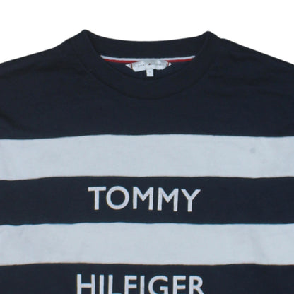 Mens UK Size L Tommy Hilfiger Blue Pullover Sweatshirt