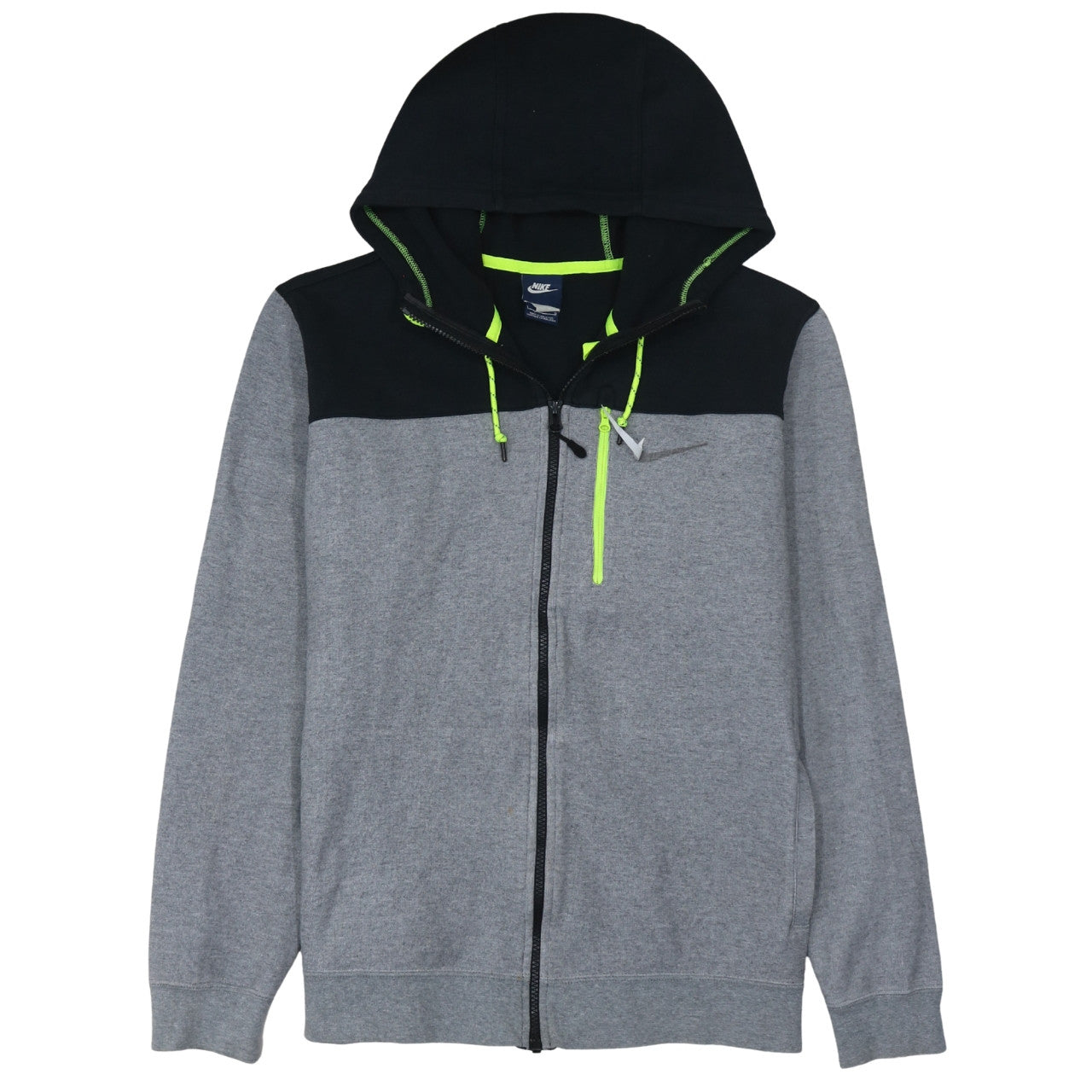 Mens UK Size L Nike Grey Full Zip Hoodie