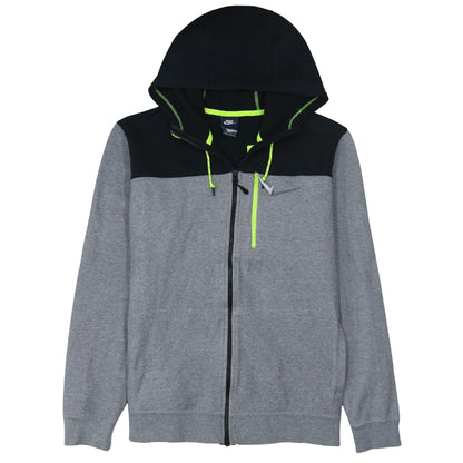 Mens UK Size L Nike Grey Full Zip Hoodie